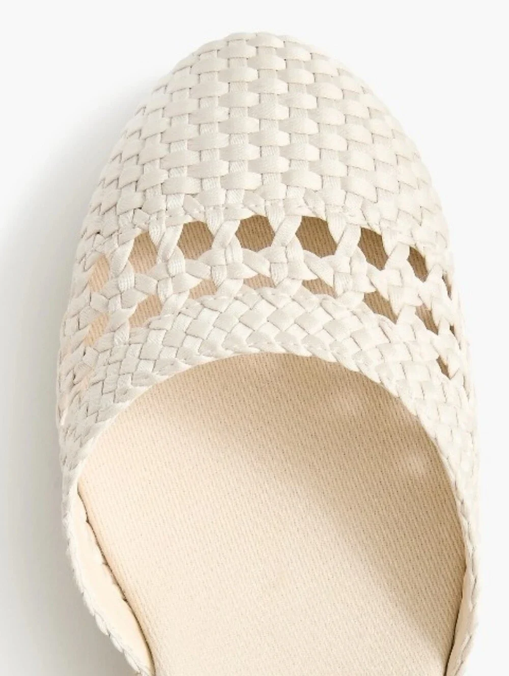 J. Crew Factory Seville Crochet Espadrille Wedges - Bleached Sand